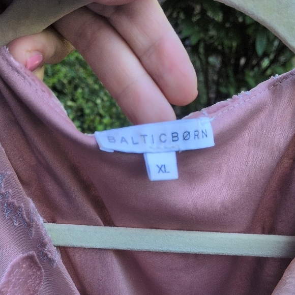 Baltic Born | Uma Velvet Maxi Pink Floral Dress - Picture 9 of 11